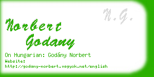 norbert godany business card